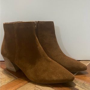NEW Kensie Brown Suede Heeled Booties